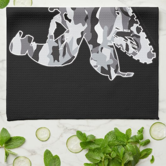 Gray Camoflage Snowmobiler Theedoek (Gevouwen)