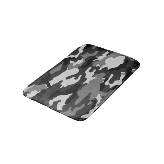 Gray Camouflage Bath Mat (Gekanteld)