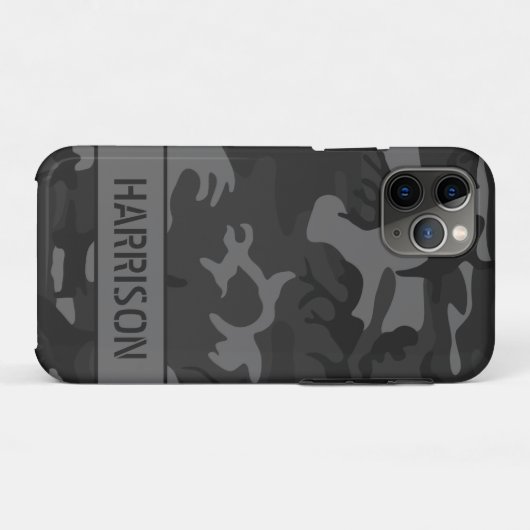 Gray Camouflage Case-Mate iPhone Case (Achterkant (horizontaal))