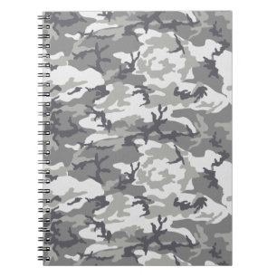 Gray Camouflage Gift for Dad Notitieboek