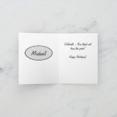 Gray Camouflage Happy Birthday Custom Kaart (Binnen)