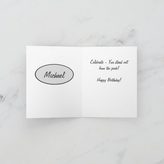 Gray Camouflage Happy Birthday Custom Kaart (Binnen)