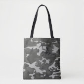 Gray Camouflage Militair Camopatroon Tote Bag (Voorkant)
