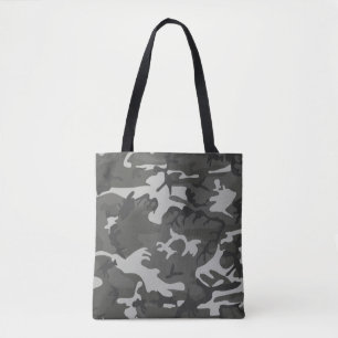 Gray Camouflage Militair Camopatroon Tote Bag