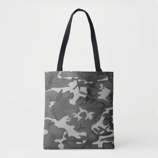 Gray Camouflage Militair Camopatroon Tote Bag (Voorkant)