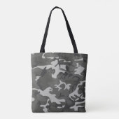 Gray Camouflage Militair Camopatroon Tote Bag (Achterkant)