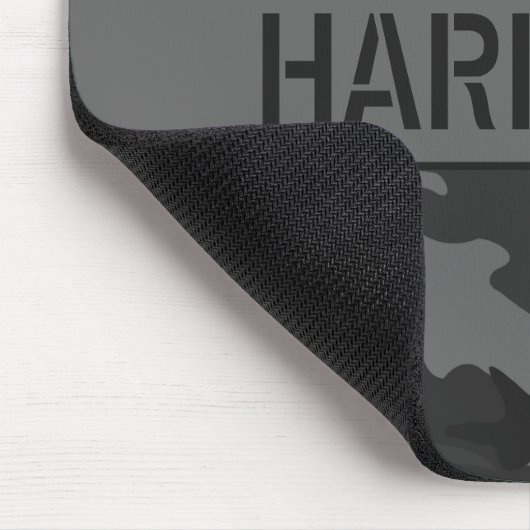 Gray Camouflage Monogrammed Muismat (Hoek)