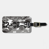 Gray camouflage pattern bagagelabel (Voorkant horizontaal)