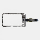 Gray camouflage pattern bagagelabel (Achterkant horizontaal)