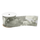 Gray Camouflage Pattern Satijnen Lint (Spoel)