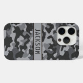 Gray Camouflage Personalized Case-Mate iPhone Case (Achterkant (horizontaal))