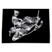 Gray Camouflage Snowmobiler Groot Cadeauzakje (Voorkant)
