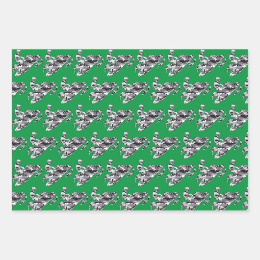 Gray Camouflage Snowmobiler Inpakpapier Vel (Voorkant)