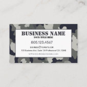 Gray Camouflage Visitekaartje (Achterkant)