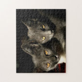 Gray Cat Copule Legpuzzel (Verticaal)