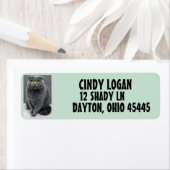GRAY CAT CUTE Return Address Label (Insitu)