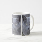 Gray Cat Face Close-up Koffiemok (Voorkant rechts)