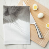 Gray Cat Golden Eyes Close-up Theedoek (Quarter Fold)