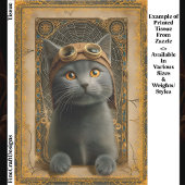 Gray Cat in Ornate Steampunk Stye DZ8 Decoupage  Tissuepapier