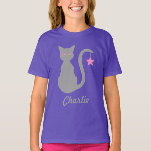 Gray Cat Name T-Shirt (Child)