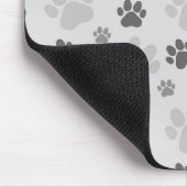 Gray Cat Paw Print Patroon Muismat (Hoek)