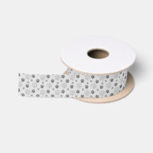 Gray Cat Paw Print Patroon