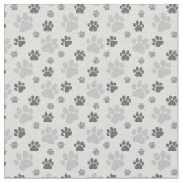 Gray Cat Paw Print Patroon Stof
