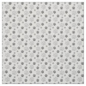 Gray Cat Paw Print Patroon Stof (Swatch)