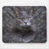 Gray Cat Portrait Muismat (Voorkant)
