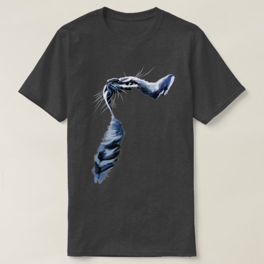 Gray Cat Shadowed Cats Gifts T-shirt (Design voorkant)