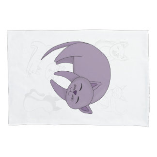 Gray Cat Sleeping and Kitten Doodles Duvet Cover Kussensloop