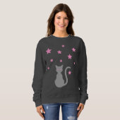 Gray Cat Stars Sweatshirt (Voorkant volledig)