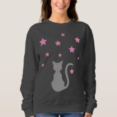 Gray Cat Stars Sweatshirt (Voorkant)