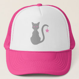 Gray Cat Trucker Hat Pet