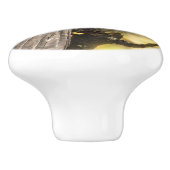 Gray Catbird Ceramic Knob. Keramische Knop (Zijkant)