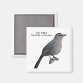 Gray Catbird Magneet (Voorkant / Achterkant)