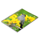 Gray Catbird on wooden fence Notitieboek (Linkerzijde)