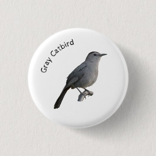 Gray Catbird Ronde Button 3,2 Cm (Voorkant)