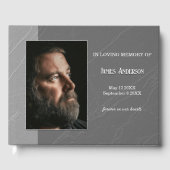 Gray Celebration of Life Memorial Foto Gastenboek (Voorkant)