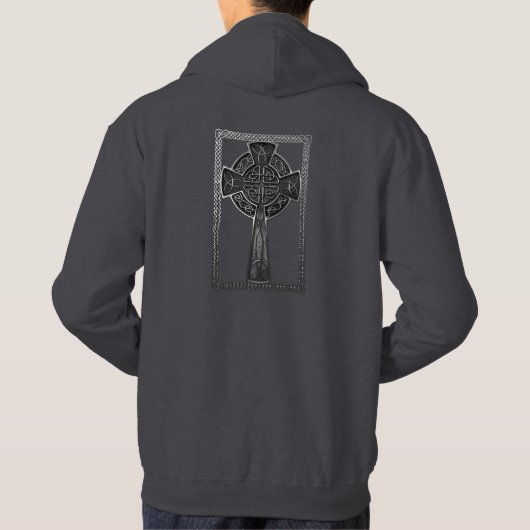 Gray Celtic Cross Hoodie (Achterkant)