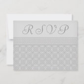 Gray Celtic Knot Wedding Invitation RSVP Card Kaartje (Achterkant)