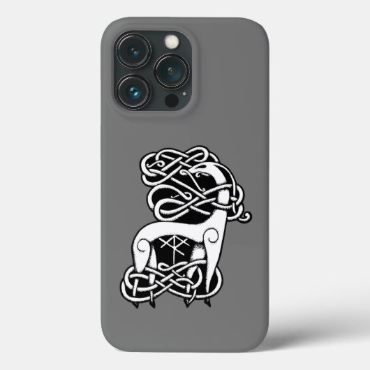 Gray Celtic/Noordse hert Case-Mate iPhone Case (Achterkant)