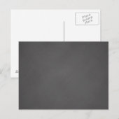 Gray Chalkboard Background Black Chalk Board Briefkaart (Voorkant / Achterkant)