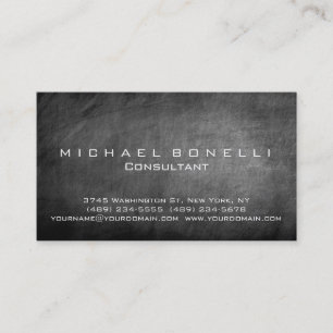 Gray Chalkboard Patroonconsultant Visitekaartje