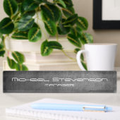 Gray Chalkboard Pattern Business Desk Naambordje