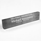Gray Chalkboard Pattern Business Desk Naambordje