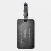 Gray Chalkboard Pattern Red Bagagelabel (Achterkant verticaal)
