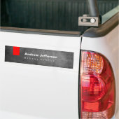 Gray Chalkboard Pattern Red Bumpersticker (Op Truck)