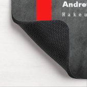 Gray Chalkboard Pattern Red Muismat (Hoek)