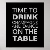 Gray Champagne Party Poster (Voorkant)